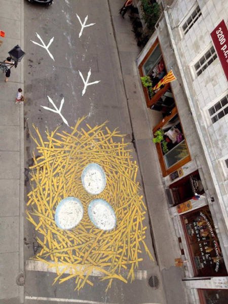  Великолепный стрит-арт на дорогах Монреаля от Питера Гибсона