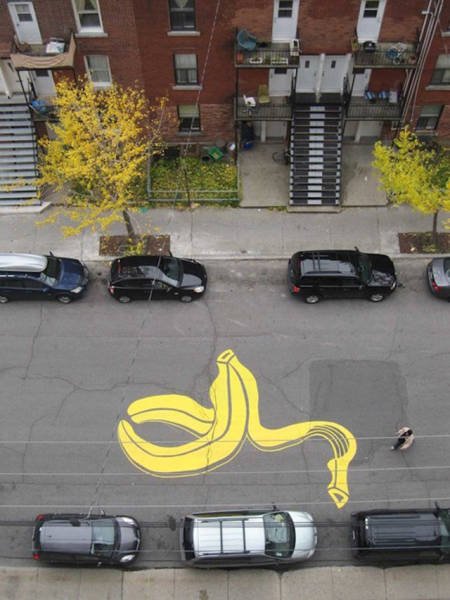  Великолепный стрит-арт на дорогах Монреаля от Питера Гибсона