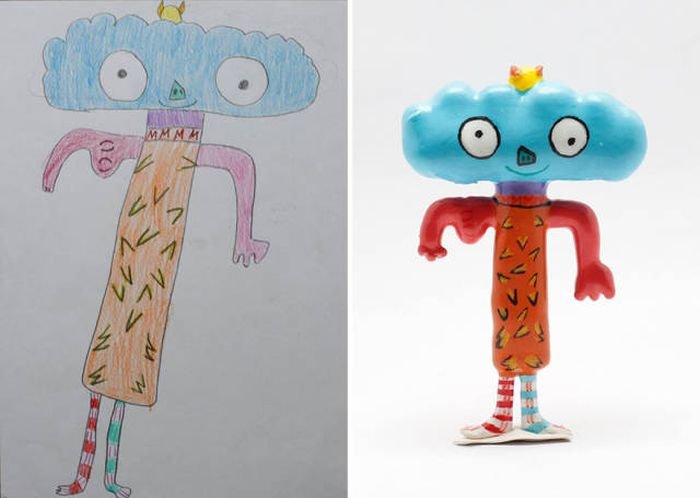 Игрушки, напечатанные на 3D-принтере по мотивам детских рисунков (27 фото)