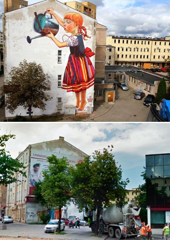  Как уличные художники преображают здания (23 фото)