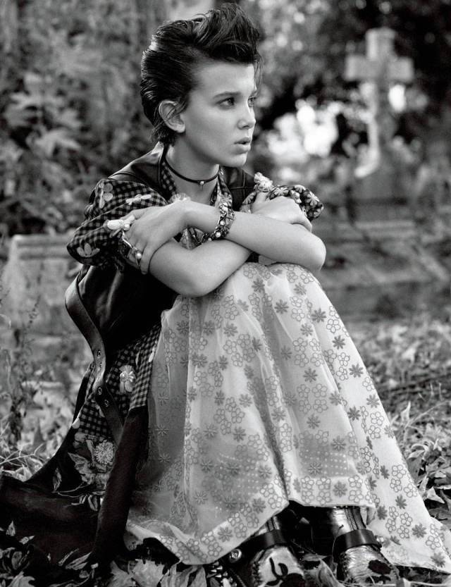  12-летняя актриса Милли Браун из «Очень странных дел» примеряла новый образ (10 фото)