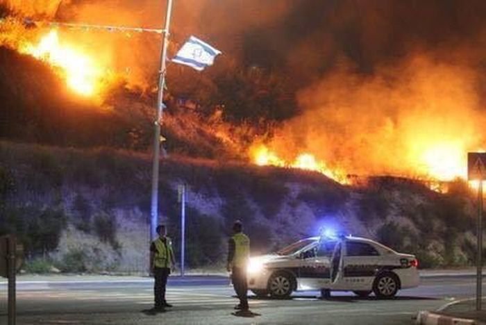 В Хайфе из-за пожара эвакуированы более 60 000 человек (7 фото)