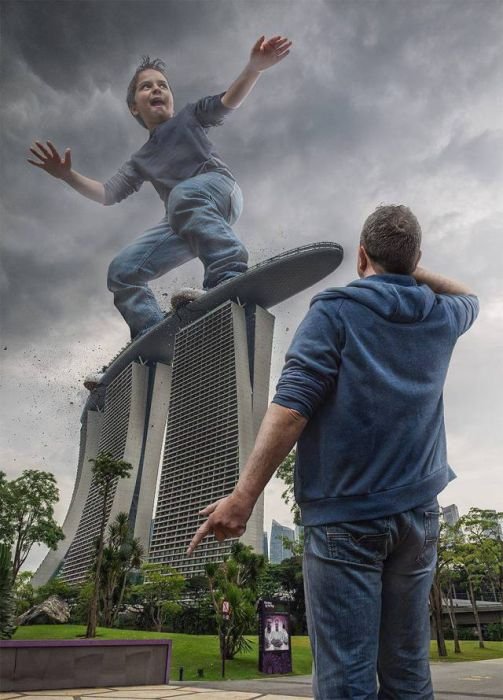 Отец с помощью фотошопа создает удивительные фото со своим сыном (35 фото)
