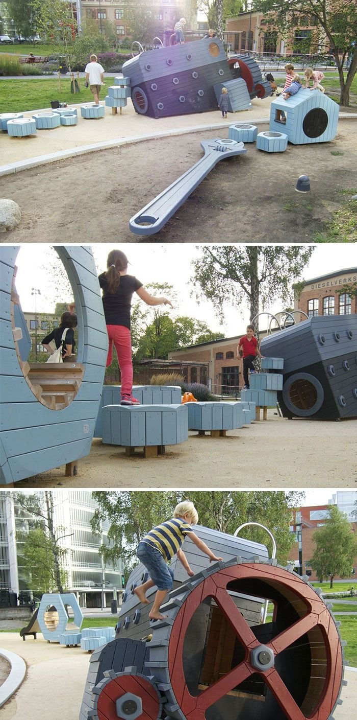  Креативные детские игровые площадки (35 фото)