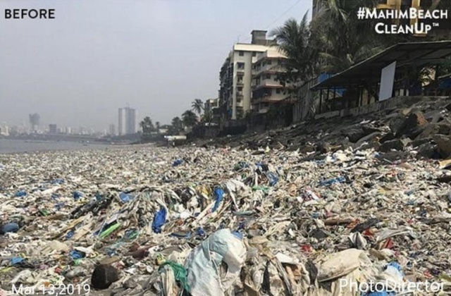 Добровольцы показали, как теперь выглядит пляж Махим Бич в Мумбае (2 фото)