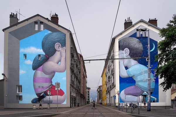 Художник-путешественник из Парижа и его добрые граффити в разных городах мира