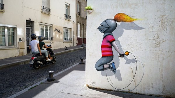 Художник-путешественник из Парижа и его добрые граффити в разных городах мира